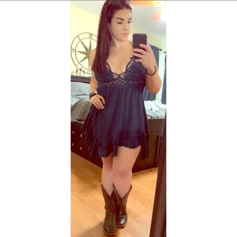 Navy Blue FreePeople Slip Dress